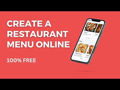 How to Create a Restaurant Menu Online for FREE!