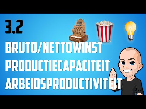 3.2 - Hoe bereken je brutowinst en nettowinst? Wat is productiecapaciteit en arbeidsproductiviteit?