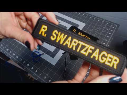 How to make embroidered name badges, patches, tags, embroidery