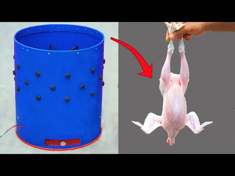 How to Make Chicken Plucker / Feather Cleaning Machine at Low Cost