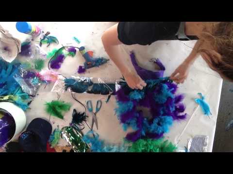 Feather headdress under $10 DIY - Purple