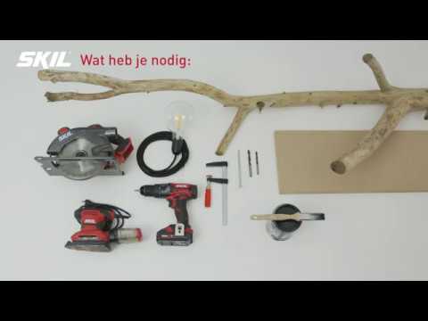 Een houten staande lamp maken