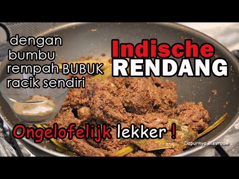 Indische RENDANG maken met zelfgemaakte kruidenmix || Rendang daging sapi bumbu bubuk racik sendiri