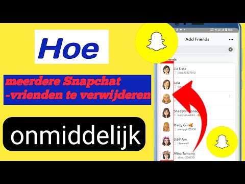 Meerdere Snapchat-vrienden tegelijk verwijderen (2023)