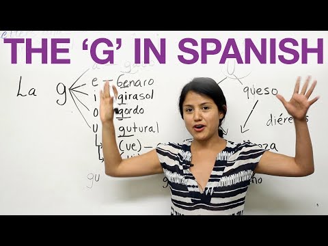 The letter G in Spanish