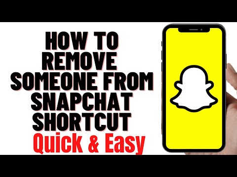 HOW TO REMOVE SOMEONE FROM SNAPCHAT SHORTCUT 2023