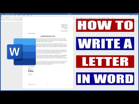 How to write a letter in Word | Microsoft Word Tutorial