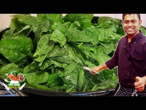 SPINAZIE KLAARMAKEN RECEPT | SPINACH PREPARING RECIPE | Chef Anand Cooking